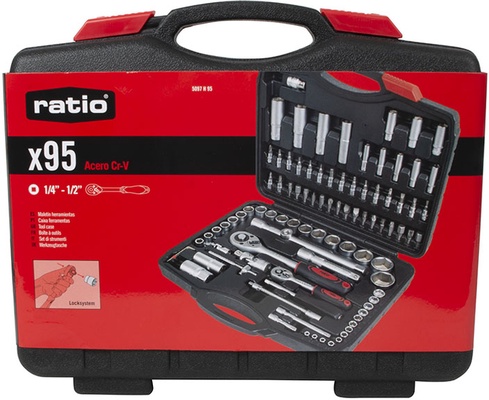 Maletin Herramientas Ratio Basic 95 Piezas 1/4